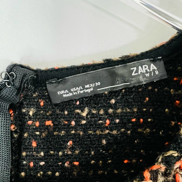 Zara Tweed Floral Embroidered Shift Dress - Picture 10 of 10